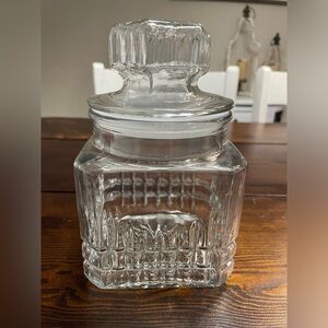 Vintage Koezes Glass Apothecary Jar Canister W/ Lid Gasket EUC!